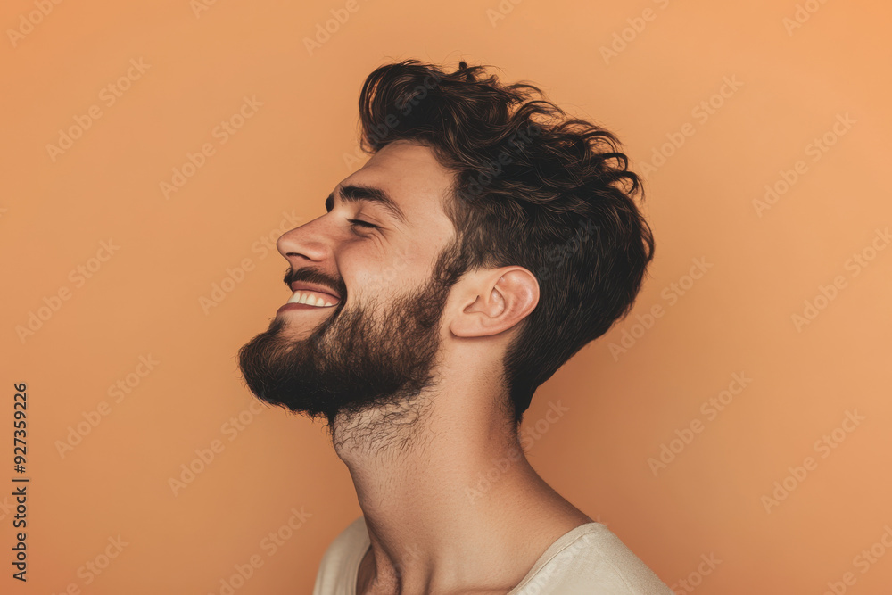 A close up of a man's face with her eyes closed A close up of a man's face with her eyes closed