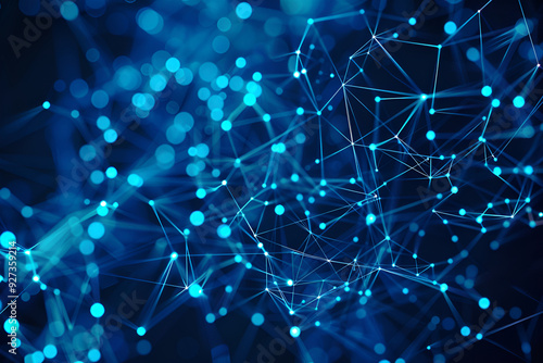 Abstract background with glowing dots and lines forming an intricate pattern, representing technology or digital communication network concept, Abstract digital background. Big data visualization.
