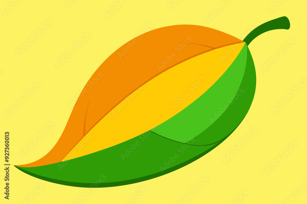 Vector design of mango leaves on a white background Vector design of mango leaves on a white background