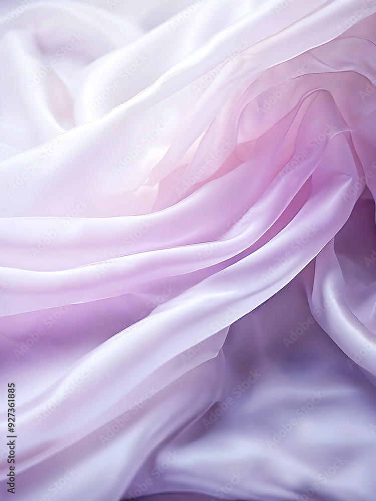 Obraz premium 물결이 흐르는 듯한 부드럽고 우아한 얇은 옷감 배경