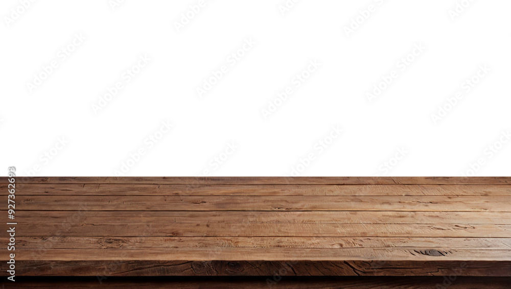 Empty wooden table top in warm brown tones, perfect for showcasing products or creating a rustic display,transparent background png file. Empty wooden table top in warm brown tones, perfect for showcasing products or creating a rustic display,transparent background png file.