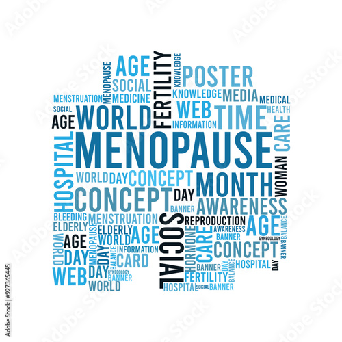 World Menopause Month. banner background vector illustration with awareness design.
