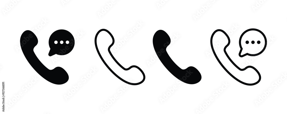 Phone icon set. Telephone sign symbol. Contact us icon. Vector illustration Phone icon set. Telephone sign symbol. Contact us icon. Vector illustration