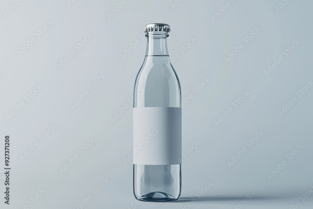 Fototapeta premium Mockup of tall and slim bottle for beverage