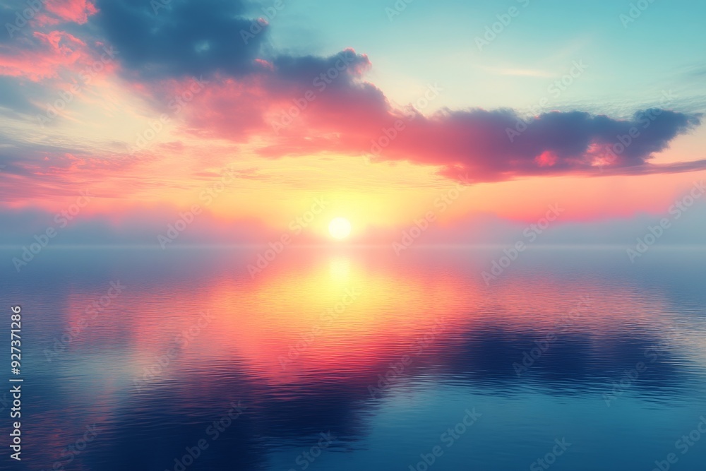 Peaceful Sunset Over Still Water Peaceful Sunset Over Still Water