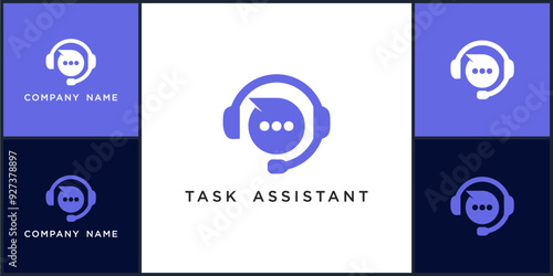 Vector of task assistant logo dan icon design template, can be used in various media easily, editable