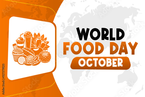 World Food Day Background Vector Global Awareness and Sustainable Food Design