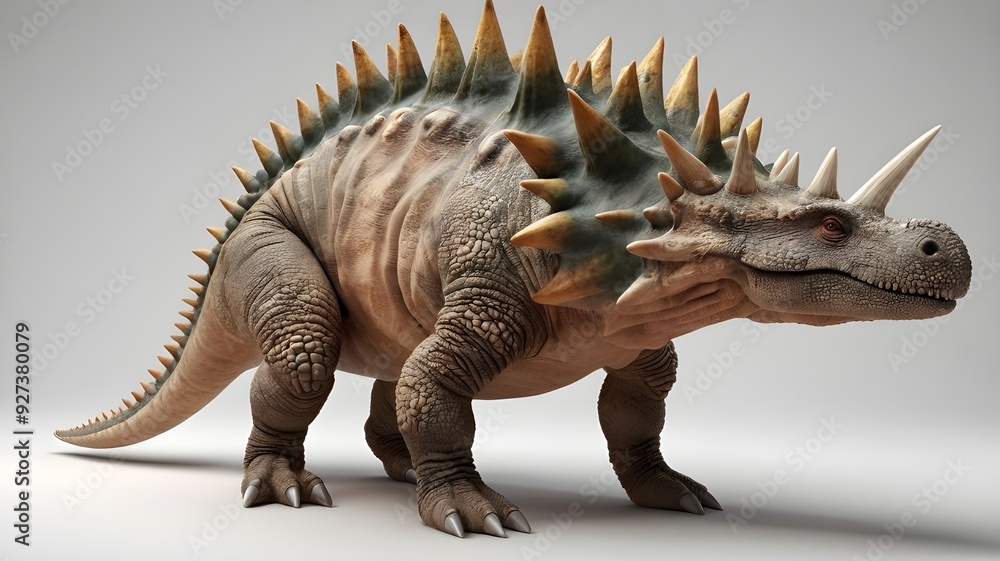 Fototapeta premium stegosaurus dinosaur 3D isolated on white background