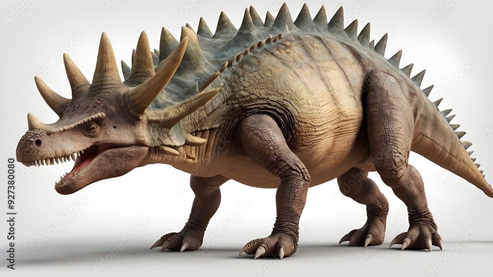 Fototapeta premium stegosaurus dinosaur 3D isolated on white background