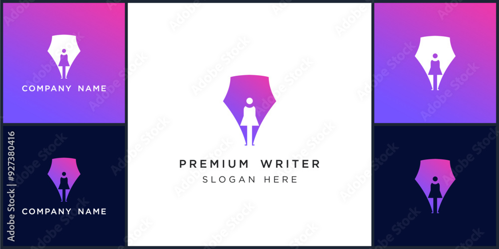 Vector of premium writer logo dan icon design template, can be used in various media easily, editable Vector of premium writer logo dan icon design template, can be used in various media easily, editable