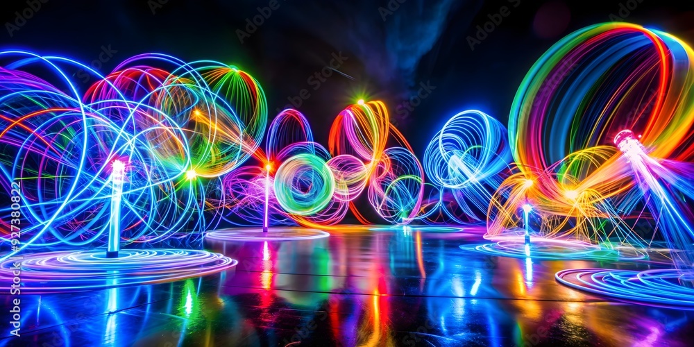 Colorful light painting with LED wands and glow sticks, Light painting, colorful, LED wands, glow sticks Colorful light painting with LED wands and glow sticks, Light painting, colorful, LED wands, glow sticks