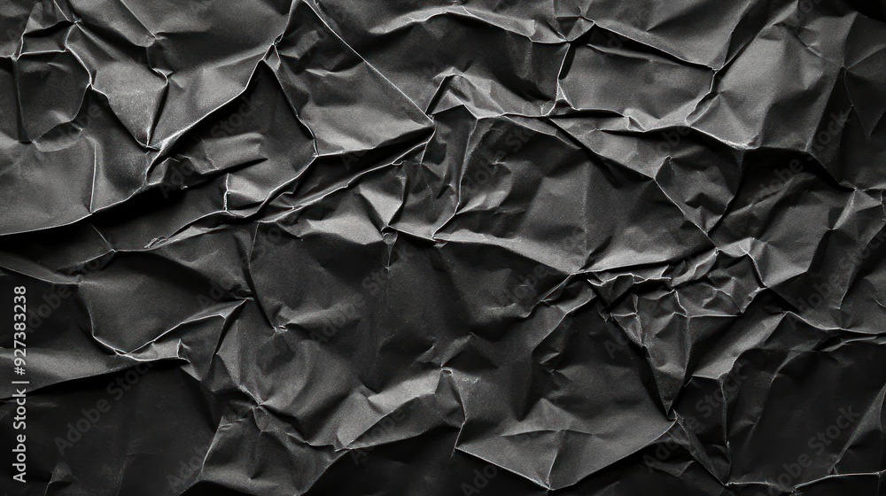 Crumpled Black Paper Texture Crumpled Black Paper Texture