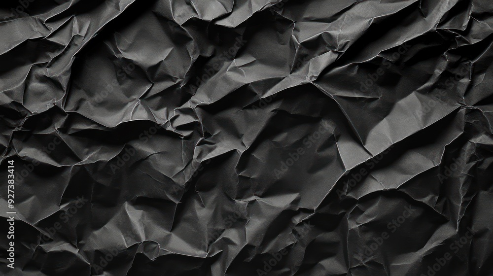 Crumpled Black Paper Texture Crumpled Black Paper Texture