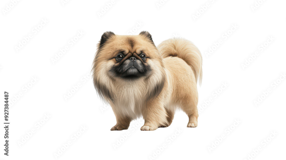 3D realistic of Pekingese strutting 3D realistic of Pekingese strutting