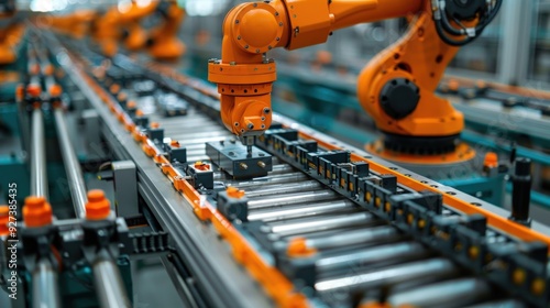 Industrial Robotic Arm in a Manufacturing Setting