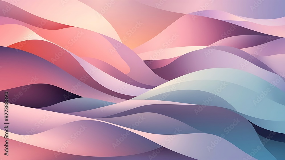 Obraz premium Dreamy Pastel Wave Background