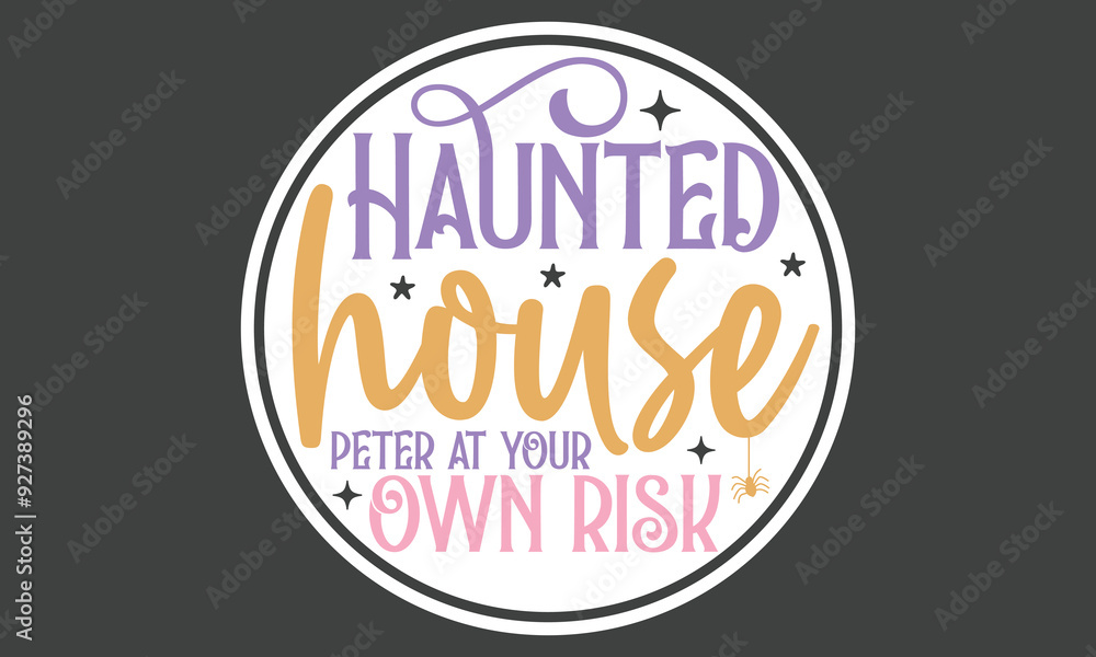 Halloween Round Sign Stickers And Single Design Halloween Round Sign Stickers And Single Design
