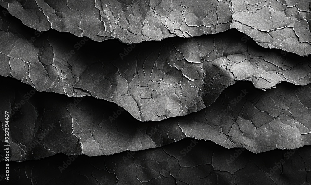 The texture of folded black toner paper is layered with a cool poster overlay design. The texture of folded black toner paper is layered with a cool poster overlay design.