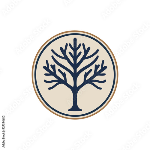 Natural Vector Tree Logo Illustration