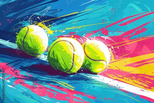 Tennis Balls Abstract Art