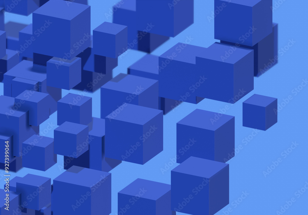 Flying blue cubes Abstract 3d rendering cubes of geometric shapes Modern background, composition corporate design for poster, cover, branding, banner, placard. Flying blue cubes Abstract 3d rendering cubes of geometric shapes Modern background, composition corporate design for poster, cover, branding, banner, placard.