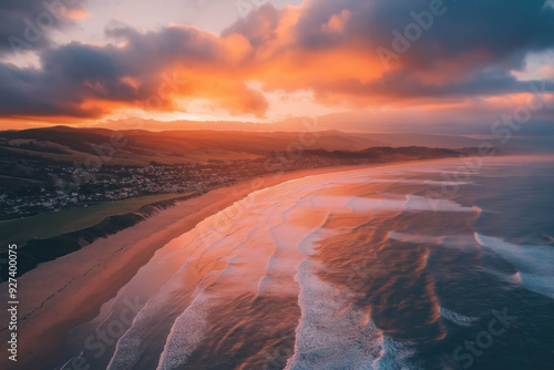 Half Moon Bay, Canada, Aeri...