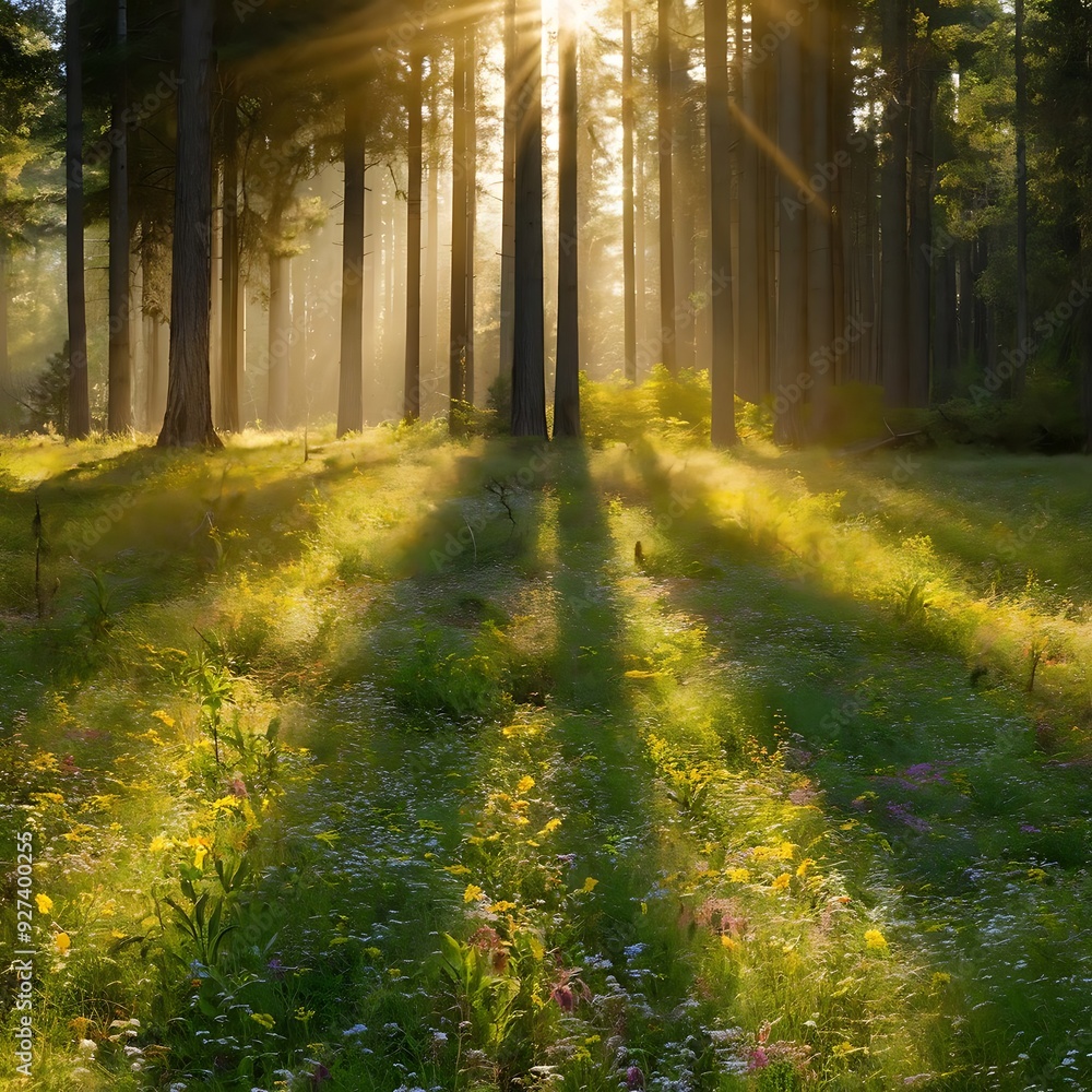 Fototapeta premium morning in the forest