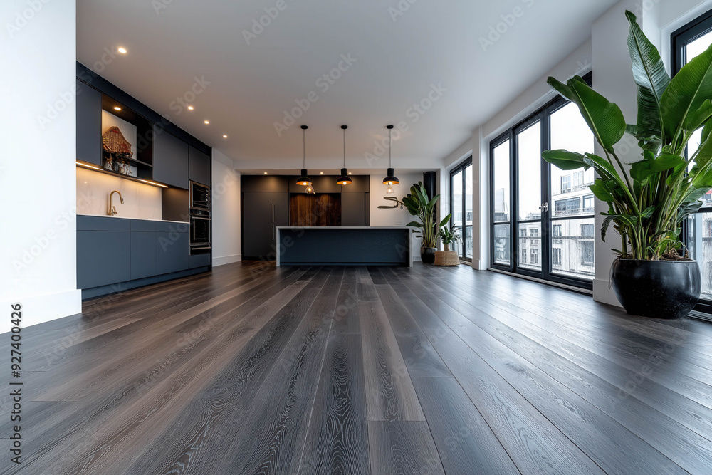 Fototapeta premium Lvt Or Luxury Vinyl Tile On The Floor