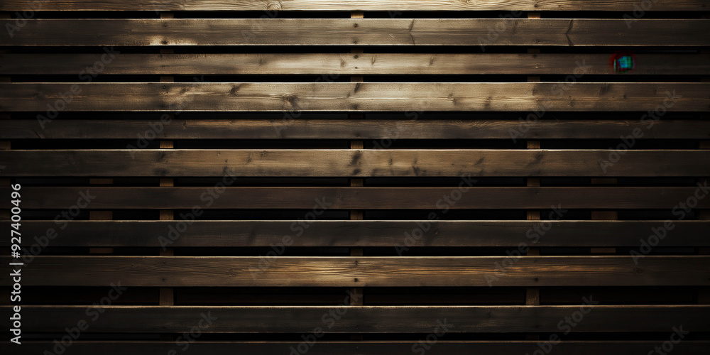 Neat Horisontal Wooden Planks Background, Front View Neat Horisontal Wooden Planks Background, Front View