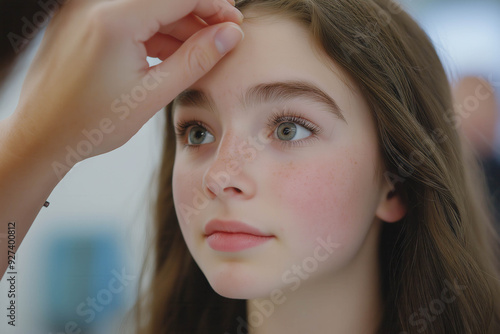 Rhinology - Doctor Examines A Nose Of Young Lady photo