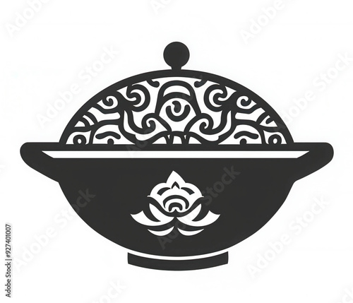 Simple Logo Of Meal In An A...