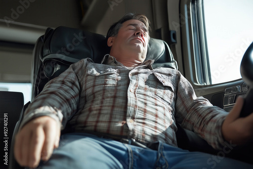 Truck Driver Falling Asleep...