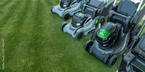 Tableau sur toile Battery-powered electric lawn mowers