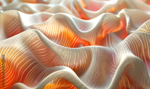 abstract 3d render detail waves and sparkle background