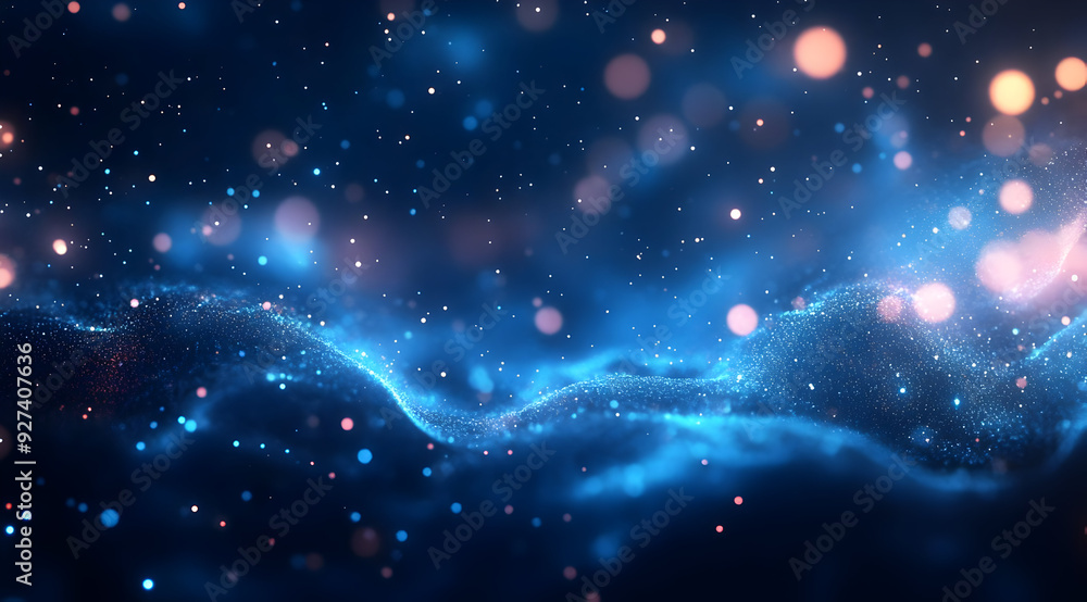 A mesmerizing blue abstract background with glowing particles and soft bokeh effects, perfect for creative projects and websites. A mesmerizing blue abstract background with glowing particles and soft bokeh effects, perfect for creative projects and websites.
