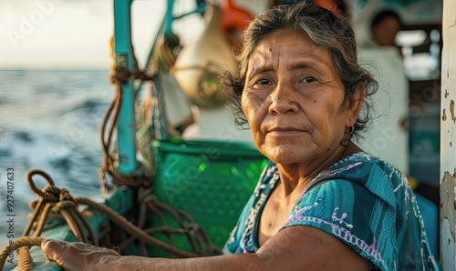 Mexican Woman Working in Seafood Industry