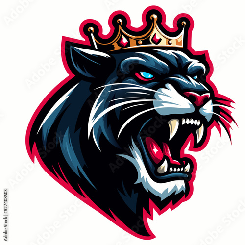Wallpaper Mural panther head mascot logo , roaring panther head , panther logo , angry panther , panther head Torontodigital.ca