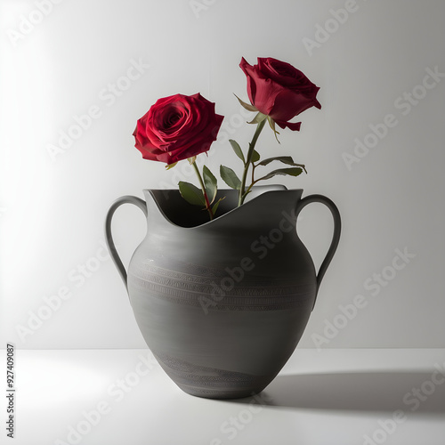 Wallpaper Mural roses in vase Close up on rose in pot Torontodigital.ca