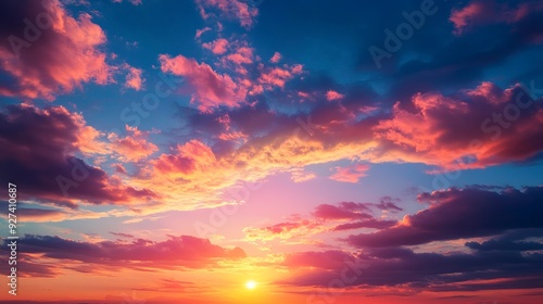 Beautiful sunset sky Nature sky backgrounds