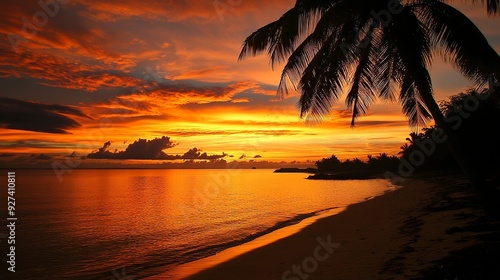 paradisiacal sunset beaches