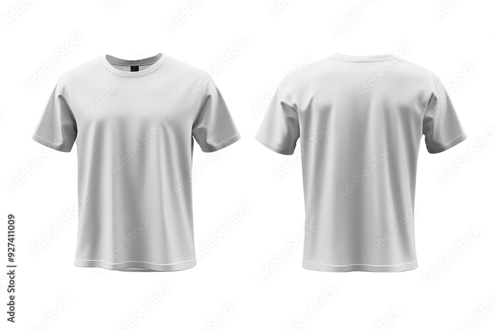 Front and Back Realistic Mockup for Plain White T-Shirts Front and Back Realistic Mockup for Plain White T-Shirts