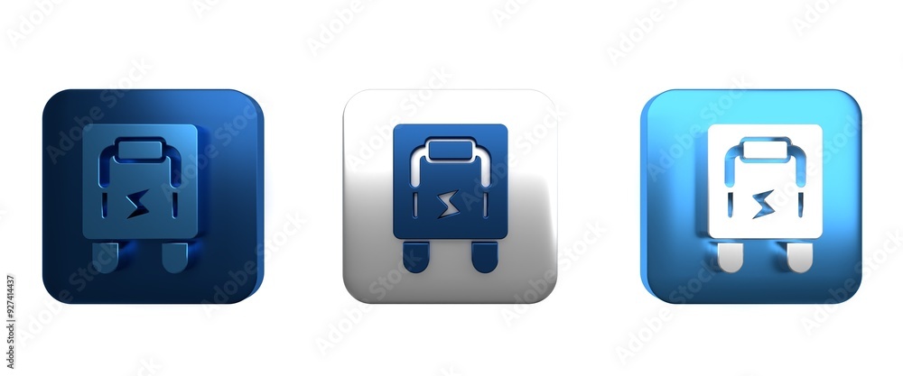 Colorful Electrical panel icon isolated on white background. Switch lever. Square button. 3D render illustration Colorful Electrical panel icon isolated on white background. Switch lever. Square button. 3D render illustration