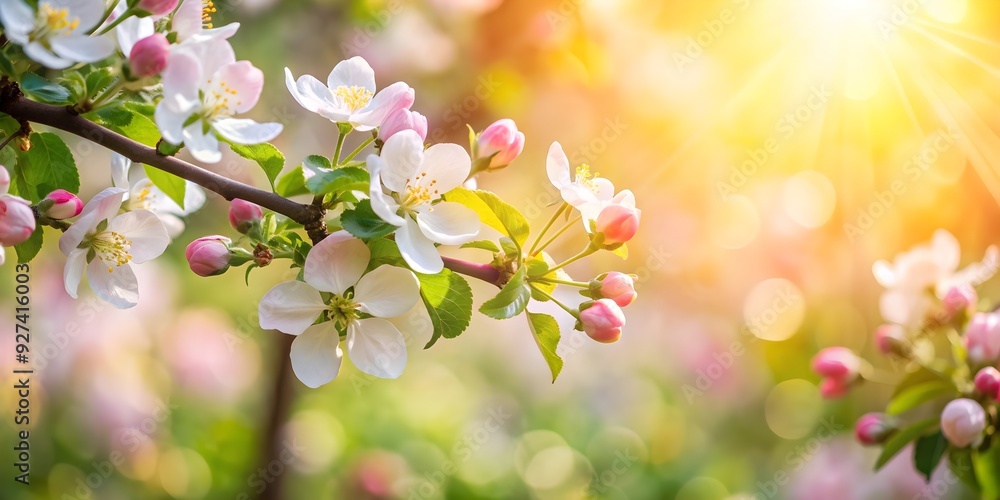Blooming apple tree with sunshine bokeh background, Apple tree, blooming, spring, flowers, nature, orchard, sunlight, bokeh, foliage Blooming apple tree with sunshine bokeh background, Apple tree, blooming, spring, flowers, nature, orchard, sunlight, bokeh, foliage