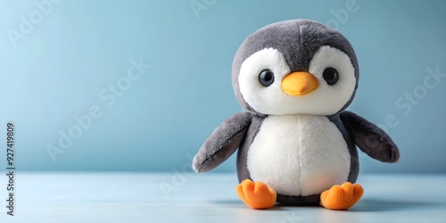 Cute penguin stuffed toy isolated on background, penguin, stuffed toy, plush, isolated, background, soft, animal, cute, adorable