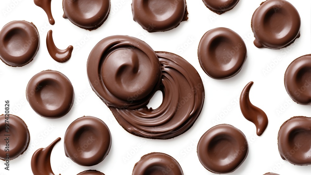 Fototapeta premium chocolate candies on a white background