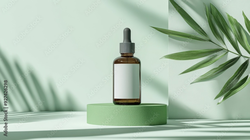 Herbal Skincare Product in Amber Bottle Herbal Skincare Product in Amber Bottle