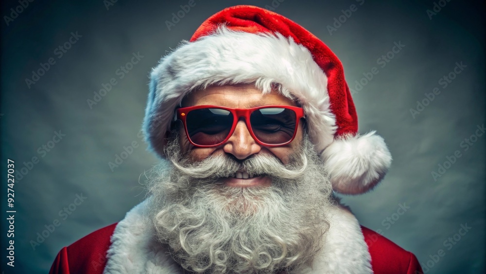 Сool smiling hipster Santa Claus in sunglasses Сool smiling hipster Santa Claus in sunglasses