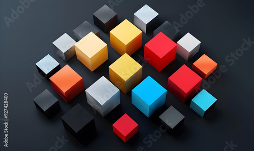 abstract 3d modern technology background design for business