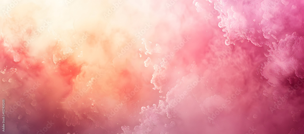 Fototapeta premium Soft-Focus Pastel Gradient Background Transitioning from Blush Pink to Light Peach, Creating a Warm and Inviting Atmosphere Ideal for Highlighting Lipstick Shades and Textures.