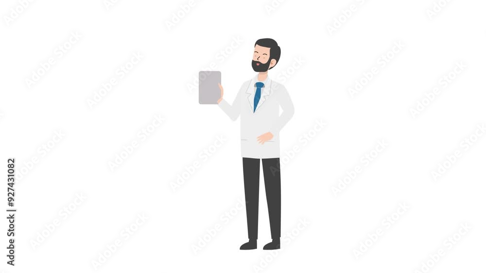 Doctor showing blank board Doctor showing blank board